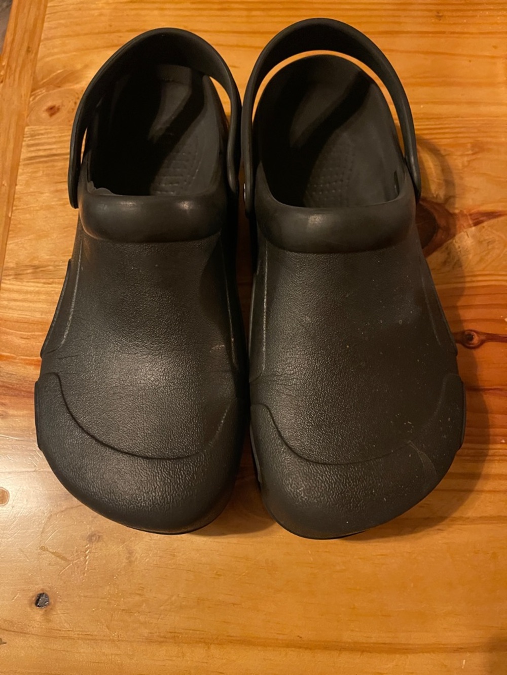 Bistro CROCS Men's Black Slip-On Clogs with Heel Strap Tread Safe
